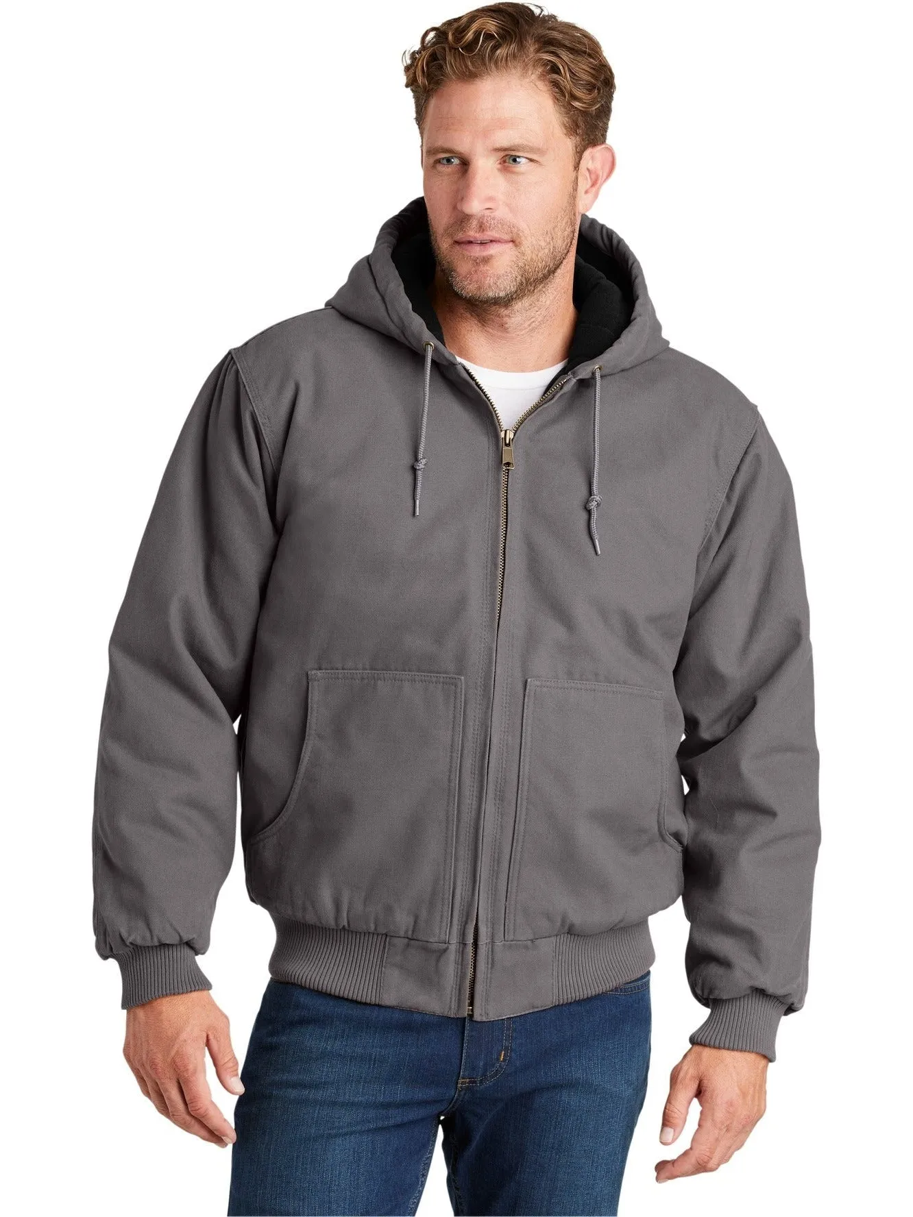 CornerStoneWashed Duck Cloth Insulated Hooded Work Jacket