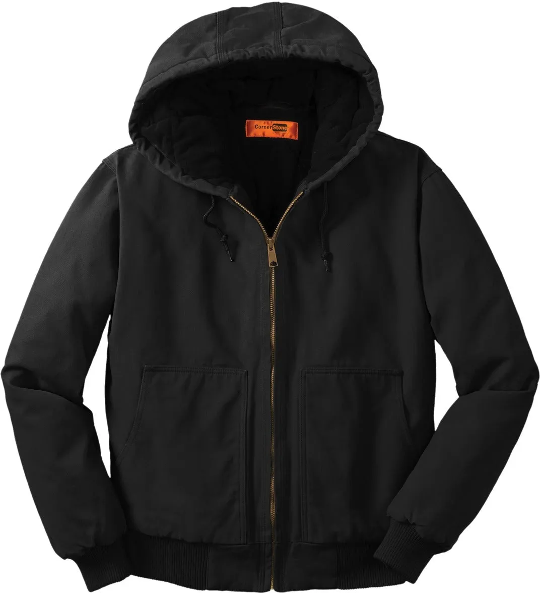 CornerStoneWashed Duck Cloth Insulated Hooded Work Jacket