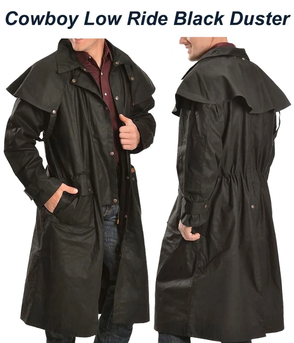 Cowboy Low Ride Black Duster