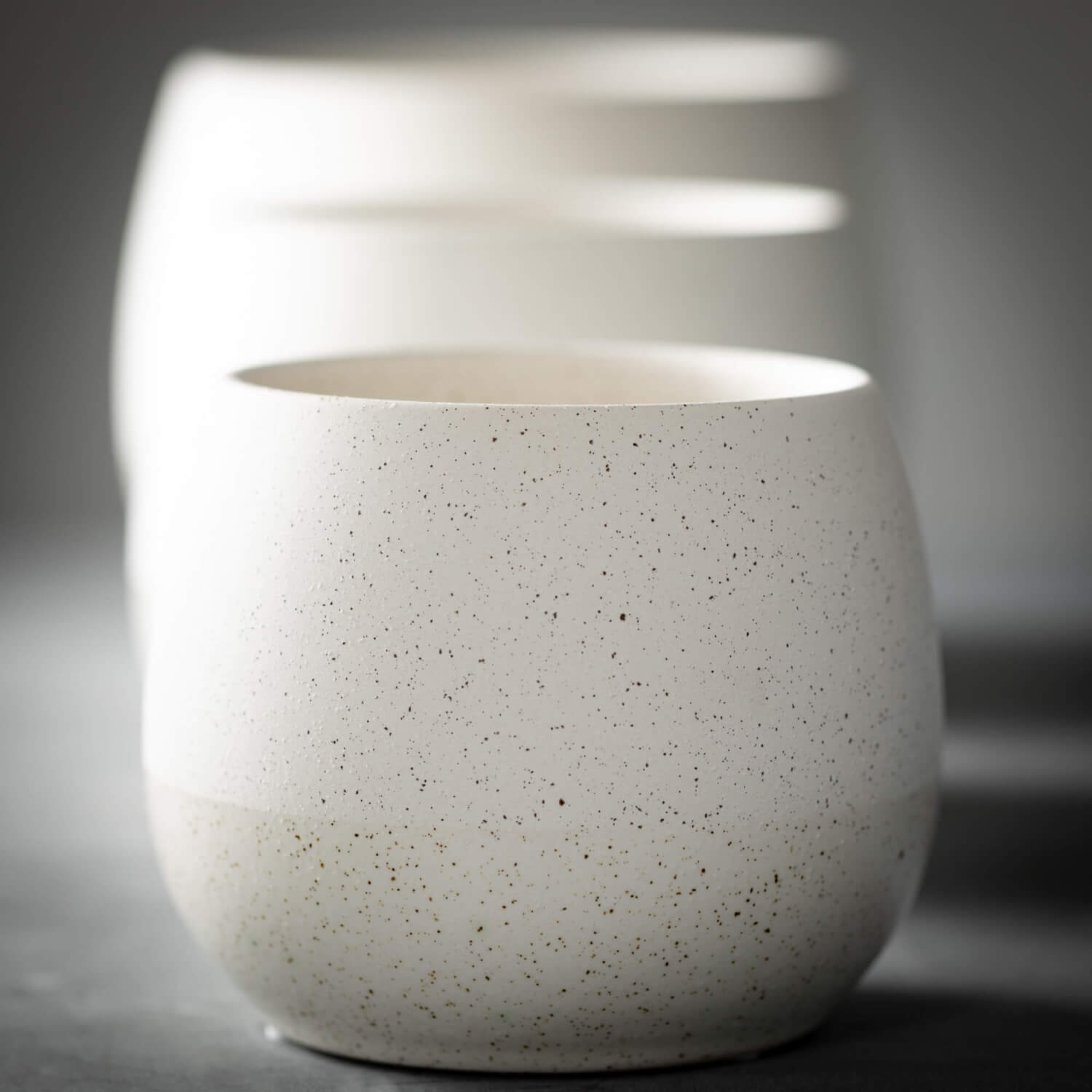 Cream Speckled Round Pot Set 3