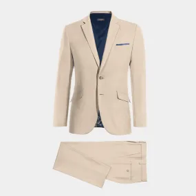 Cream Suit with blue waistcoat