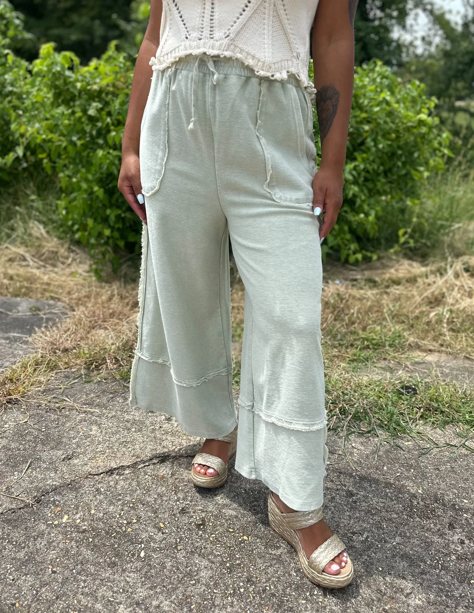 Cute & Comfy Terry Knit Palazzo Pants