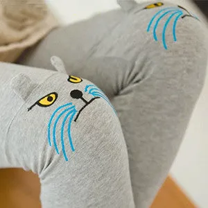 Cute Cat Printed Leggings Women Pants Cute Cotton Girl Leggings Women Clothing 5 Colors SM6