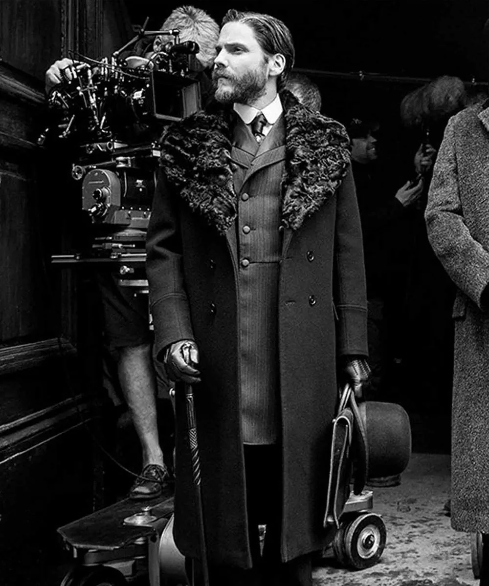 Daniel Bruhl The Alienist Shawl Collar Coat