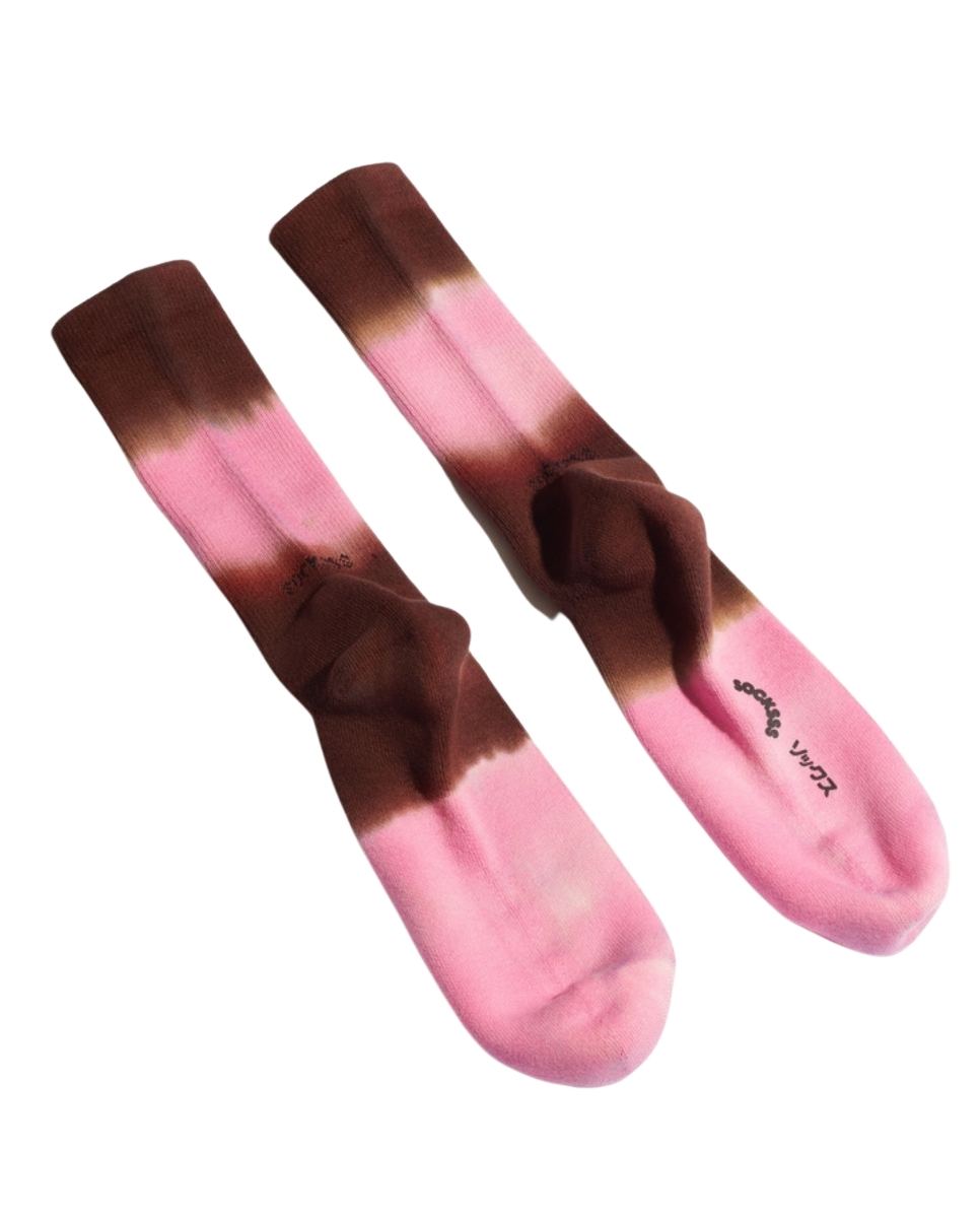 Dip-dye cotton socks