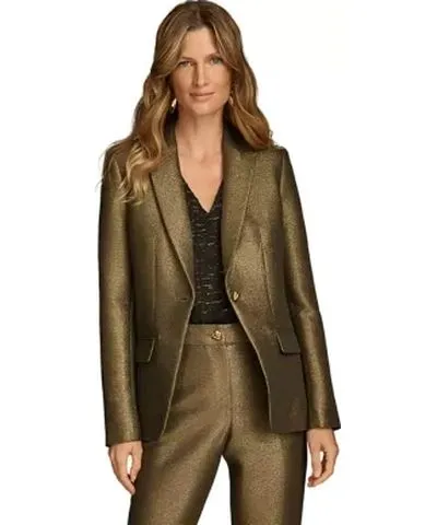 Donna Karan Women's Novelty One Button Suit Separate Jacket