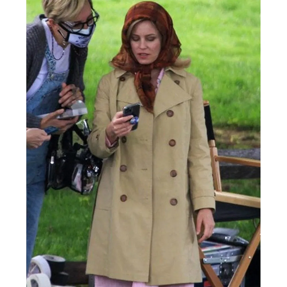 Elizabeth Banks Call Jane Beige Cotton Trench Coat