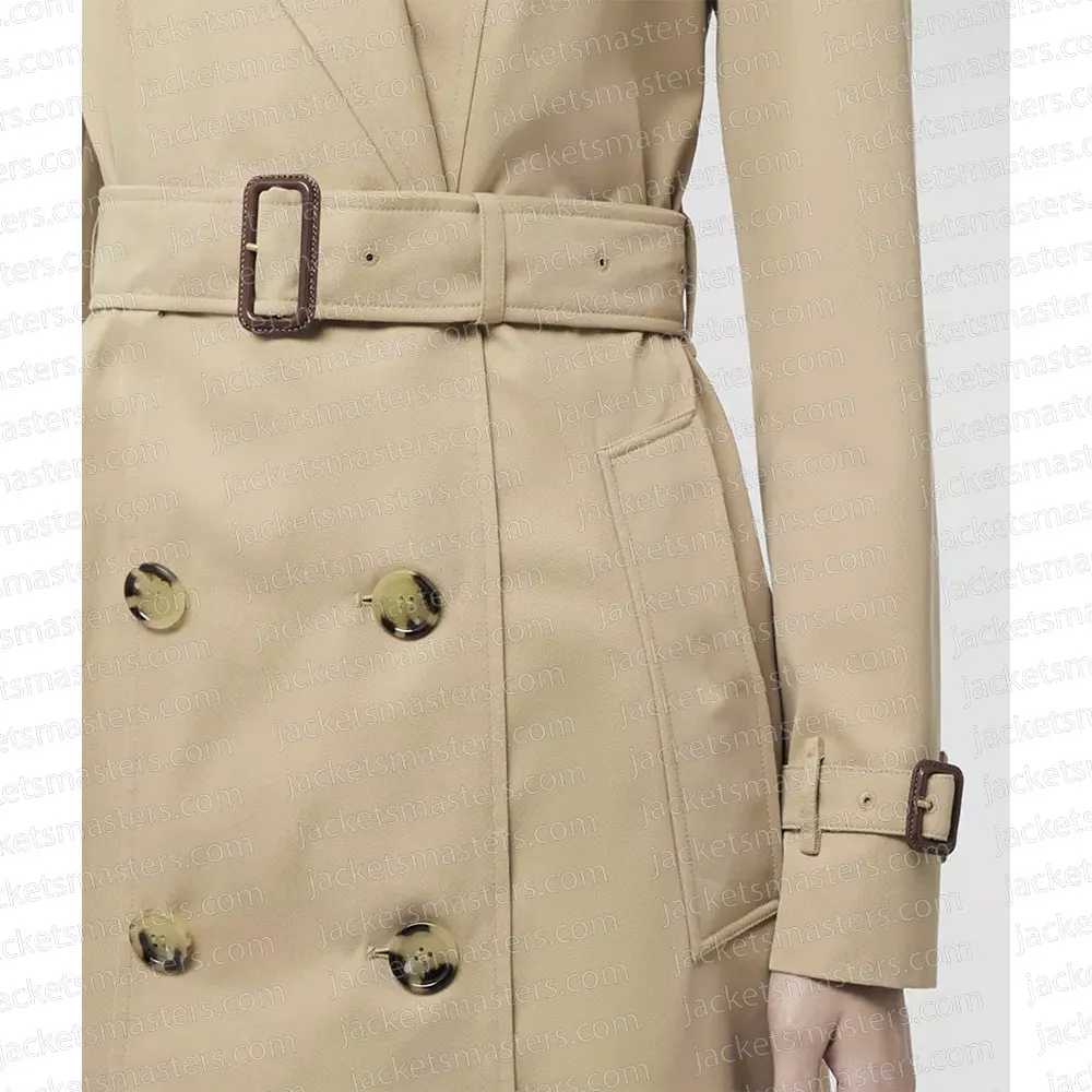 Elizabeth Banks Call Jane Beige Cotton Trench Coat