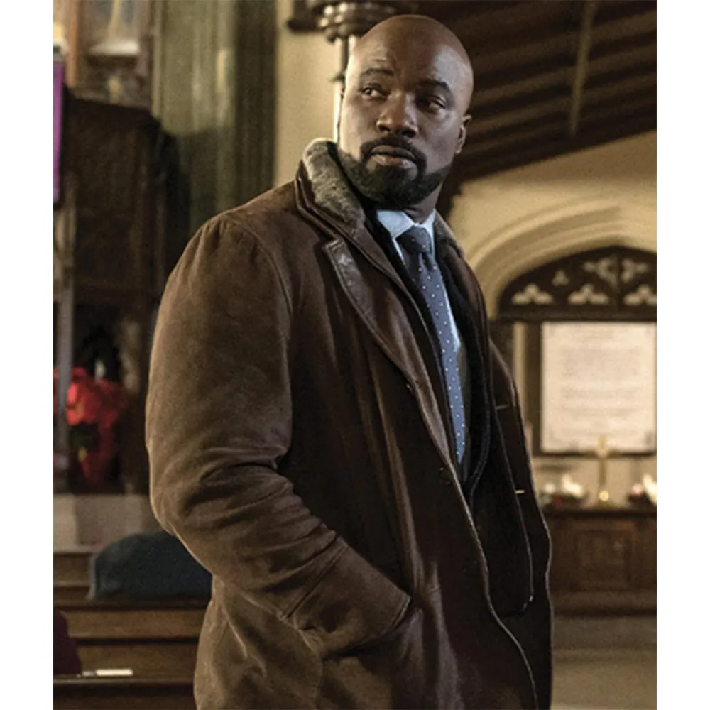 Evil Season 3 Mike Colter Brown Leather Coat