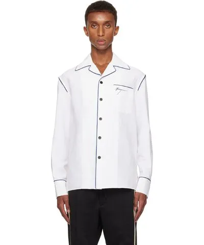 Ferragamo White Pajama Shirt