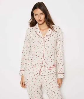 GAETAN Cotton Printed Pajama Shirt