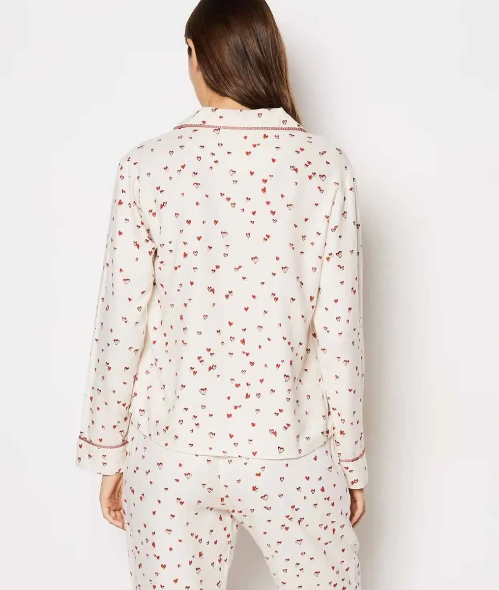 GAETAN Cotton Printed Pajama Shirt