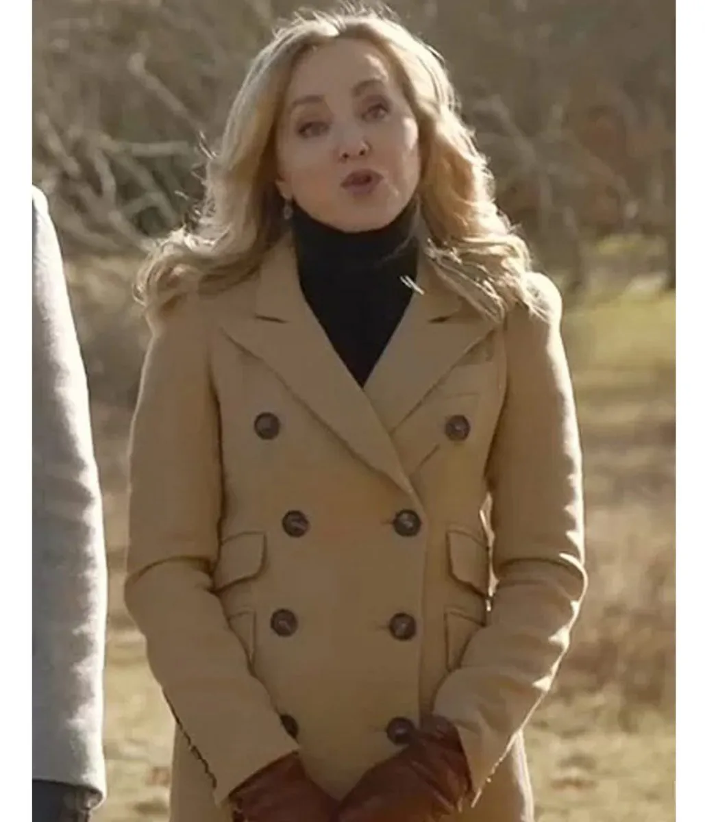 Geneva Carr Bull Double Breasted Camel Brown Coat