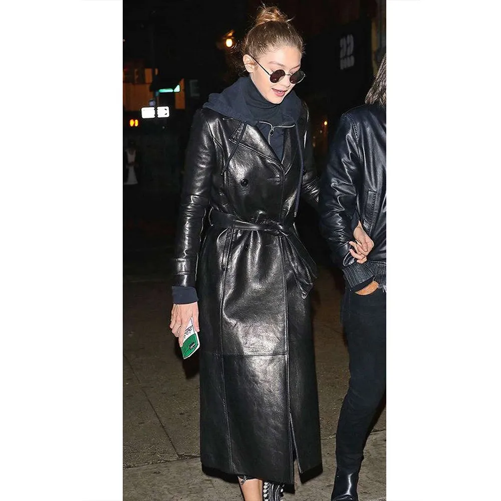 Gigi Hadid Met Gala Leather Coat