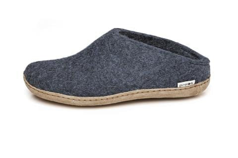 Glerups Denim Felt Open-Heel Slipper - B-10