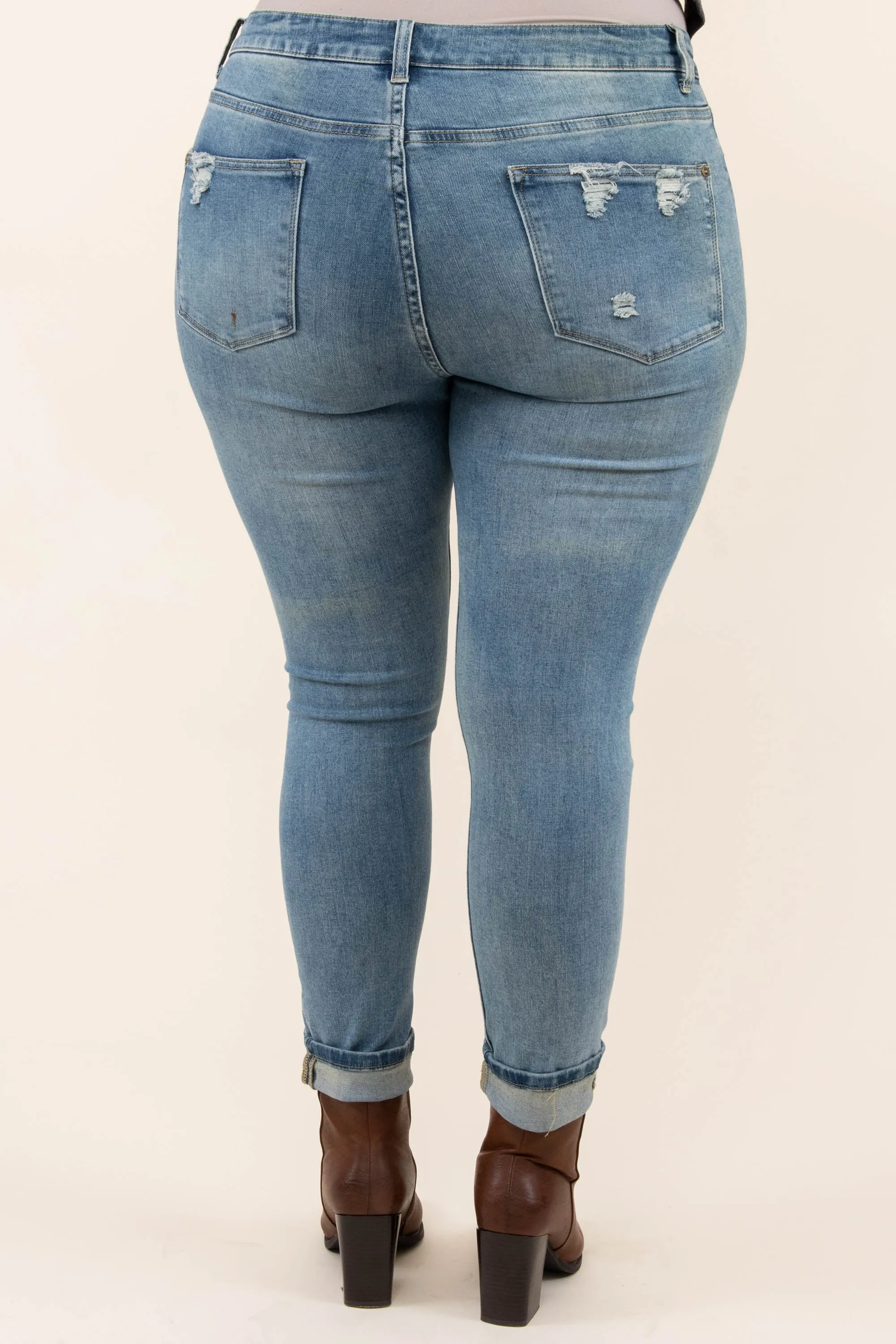 Go Explore Boyfriend Jeans, Medium Wash