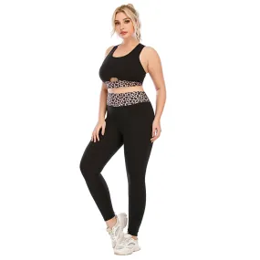 Gym suit plus size yogaskinny Barbie pants sports bra with zipper pockets12087+12088