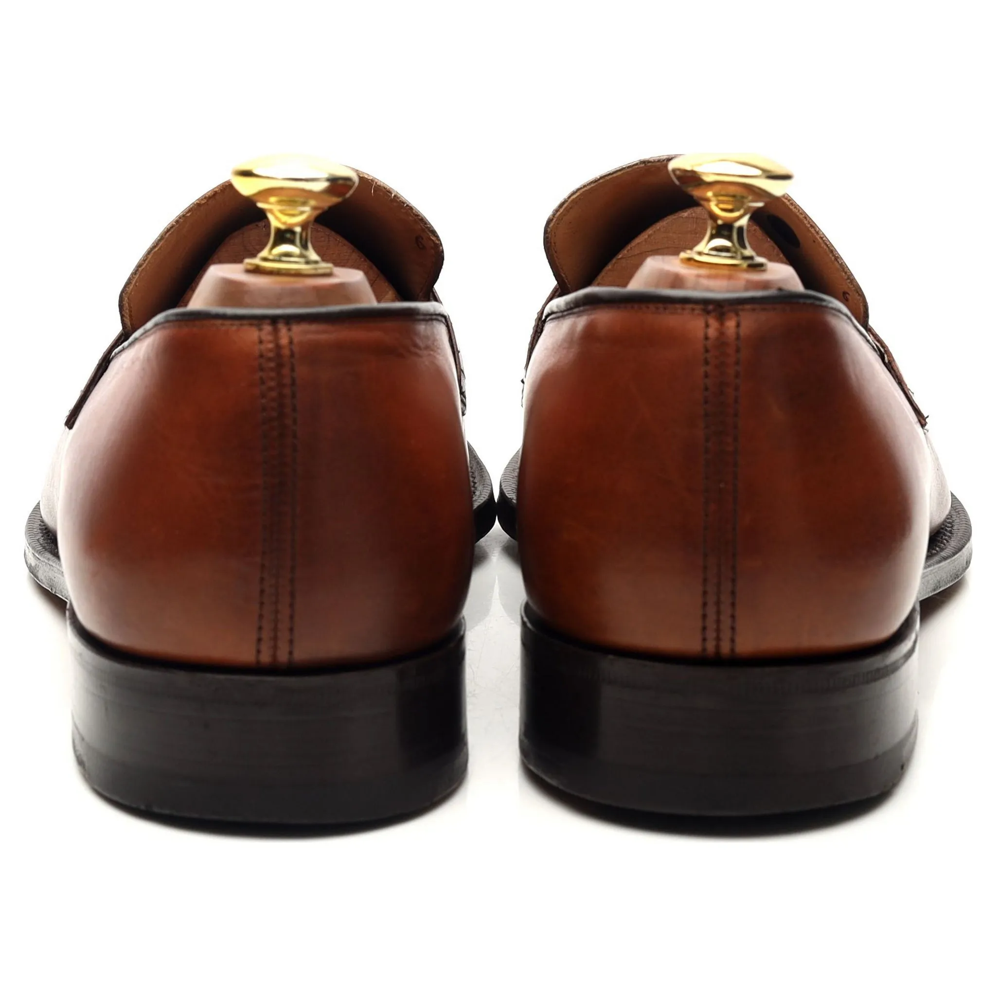 'Hertford' Tan Brown Leather Loafers UK 9 F