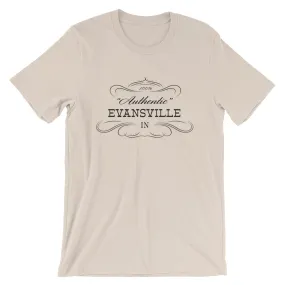 Indiana - Evansville IN - Short-Sleeve Unisex T-Shirt - Authentic