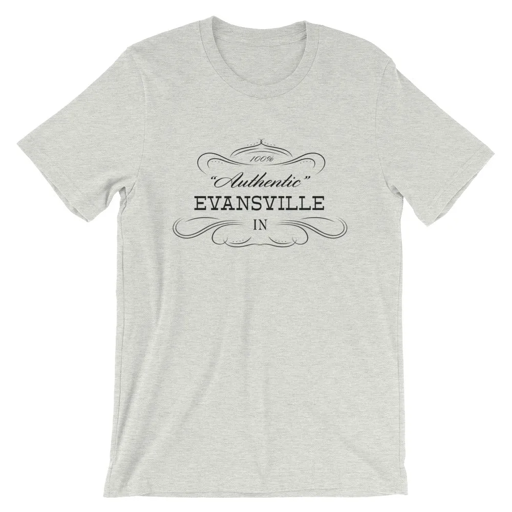 Indiana - Evansville IN - Short-Sleeve Unisex T-Shirt - Authentic