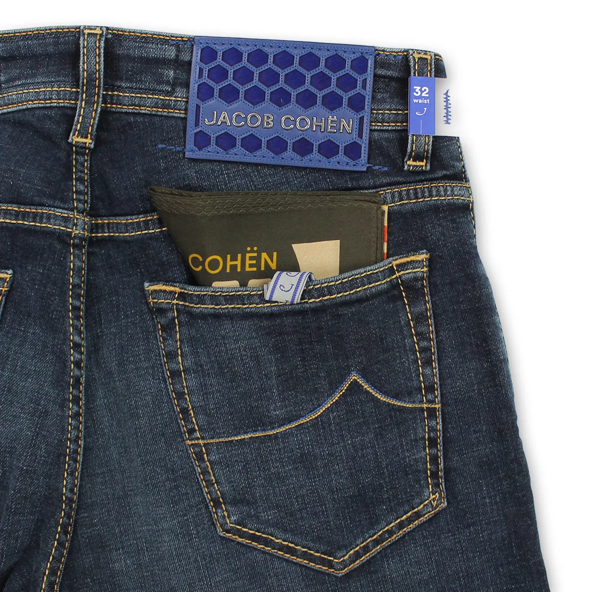 Jacob Cohen - Nick Slim Fit Royal Blue Badge Jeans