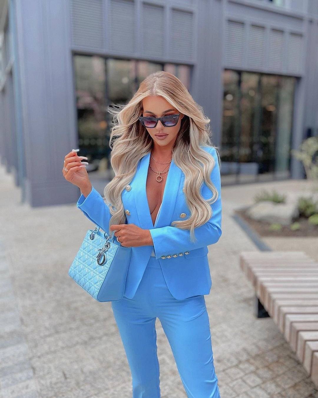 Janae Blue Two Piece Set