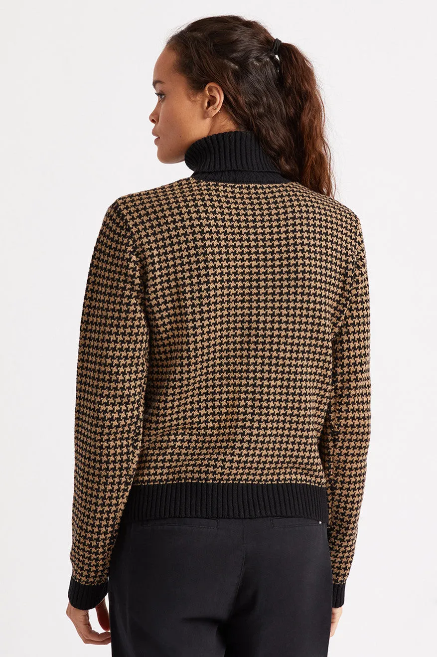 Joni Sweater - Khaki Houndstooth