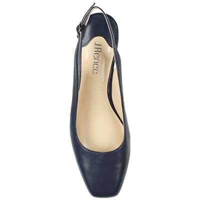 J.Renee Blandina Navy Kidskin Leather Heel