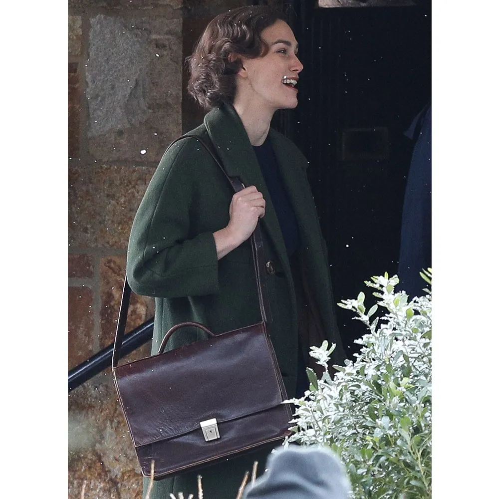 Keira Knightley Boston Strangler Green Wool Coat