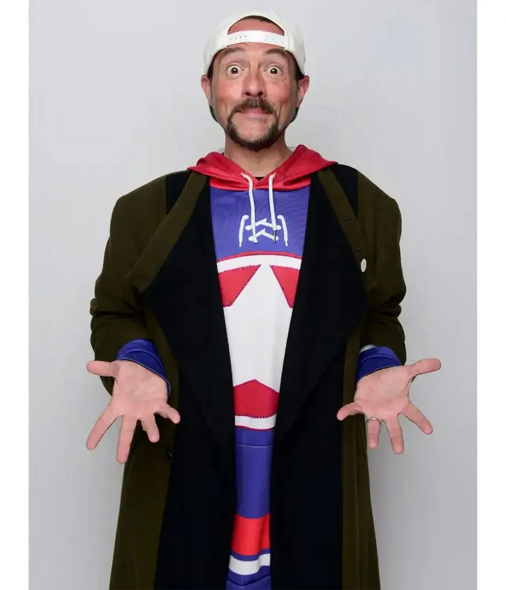 Kevin Smith Clerks III Green and Black Trench Coat