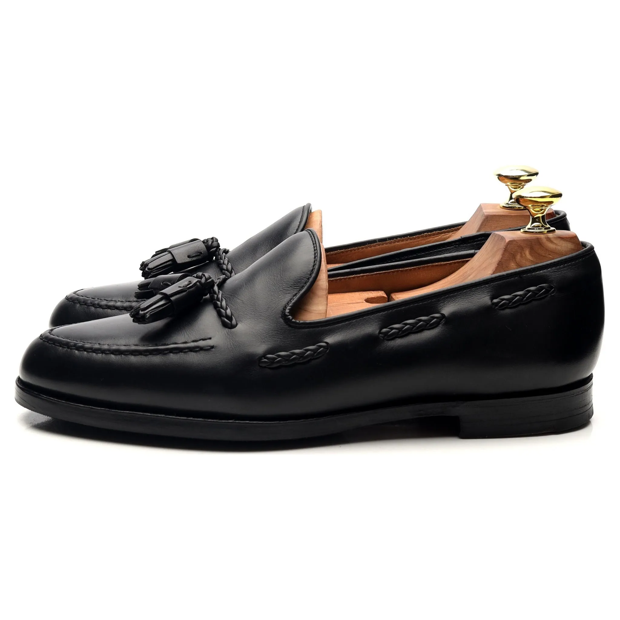 'Langham' Back Leather Tassel Loafers UK 7 EX