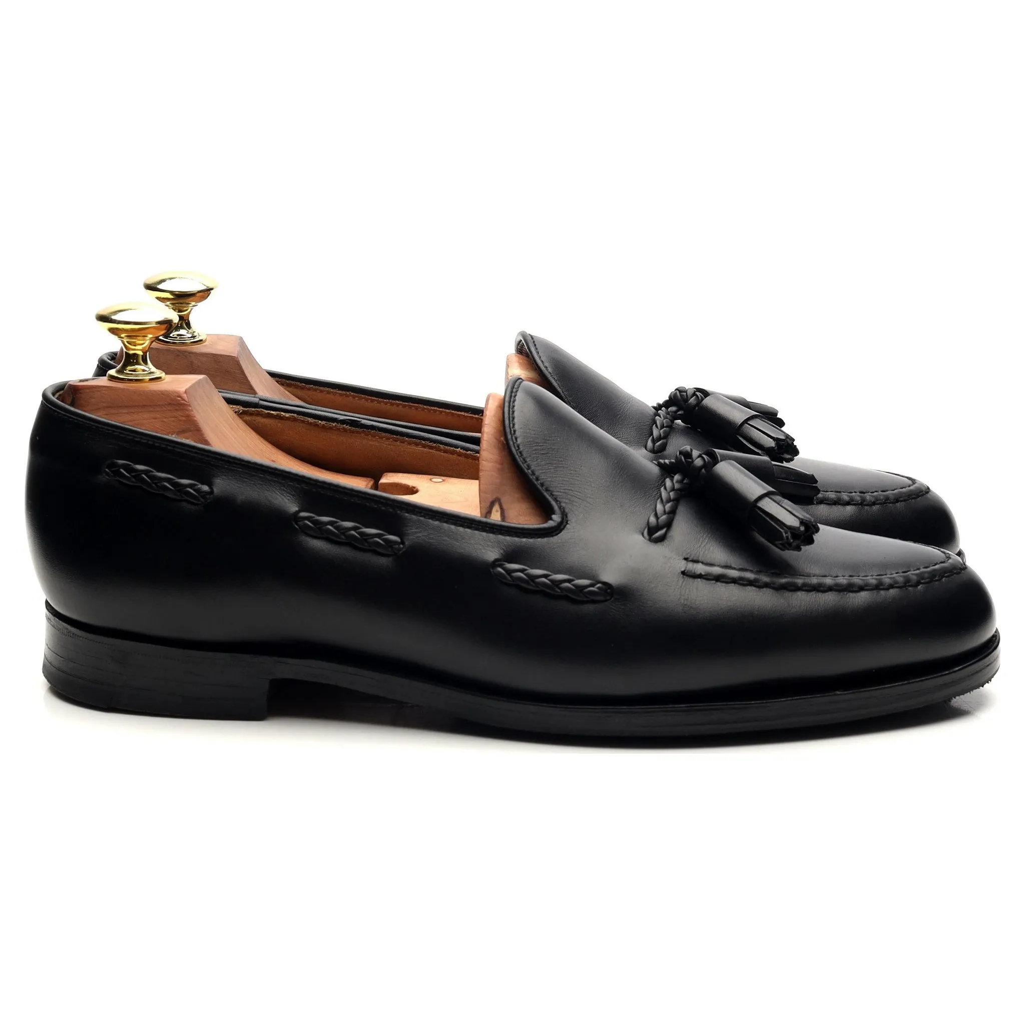 'Langham' Back Leather Tassel Loafers UK 7 EX