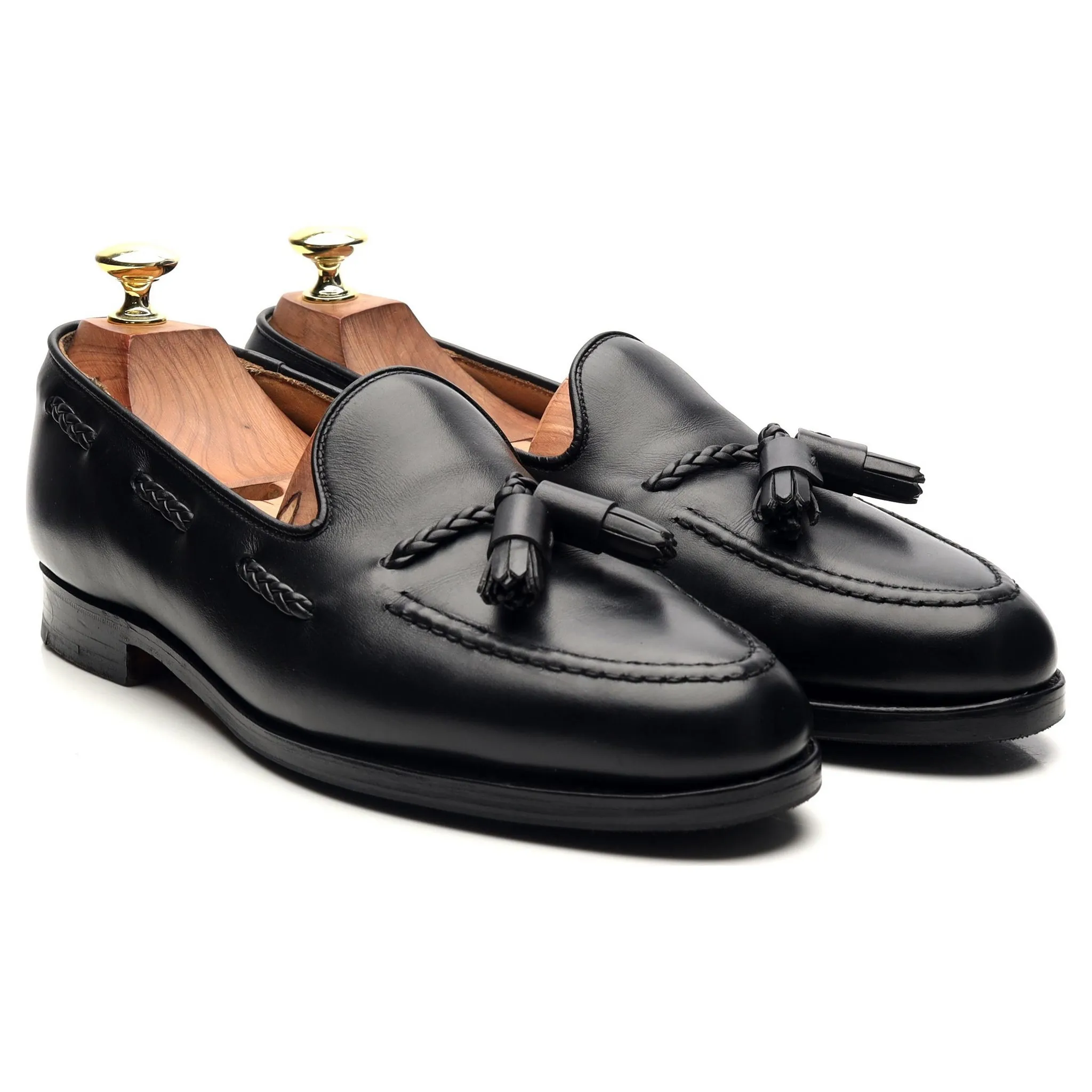 'Langham' Back Leather Tassel Loafers UK 7 EX