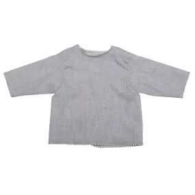 Makié Baby Wrap Blouse In Swiss Cotton Grey