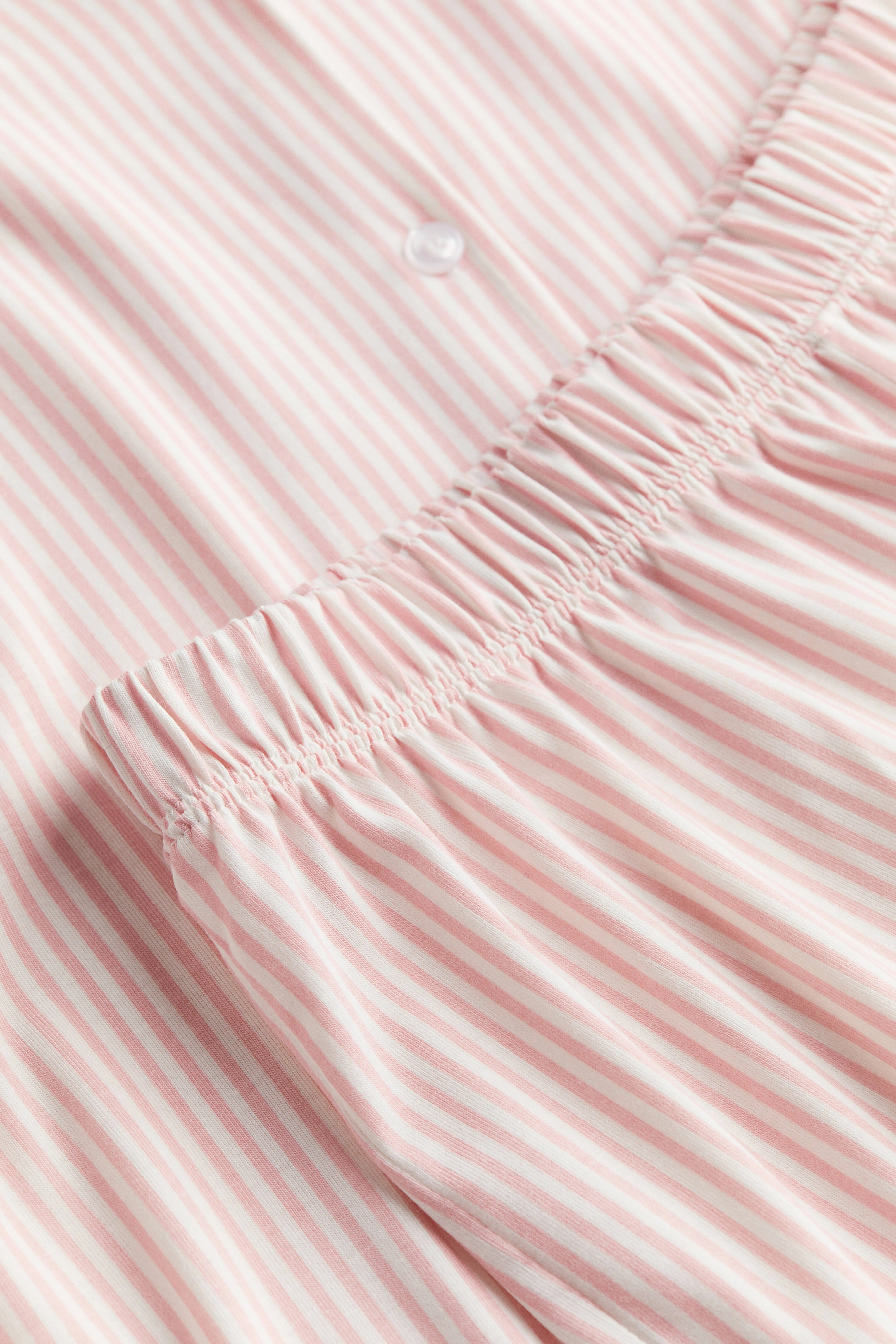 MAMA Before & After pyjamas - Regular waist - Short sleeve - Light pink/Striped - Ladies | H&M GB