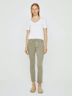 Mari High Rise Crop Straight Jean - Rosemary