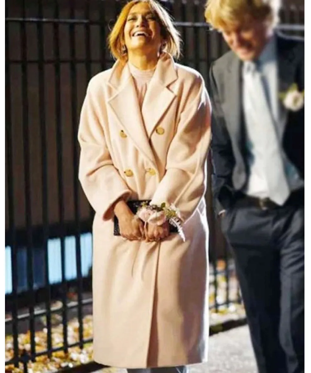 Marry Me Jennifer Lopez Pink Double Breasted Coat