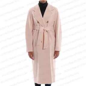 Marry Me Jennifer Lopez Pink Double Breasted Coat