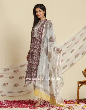 Meherab Print Cotton Suit Set with Kota Doria Dupatta (CSS74KD)