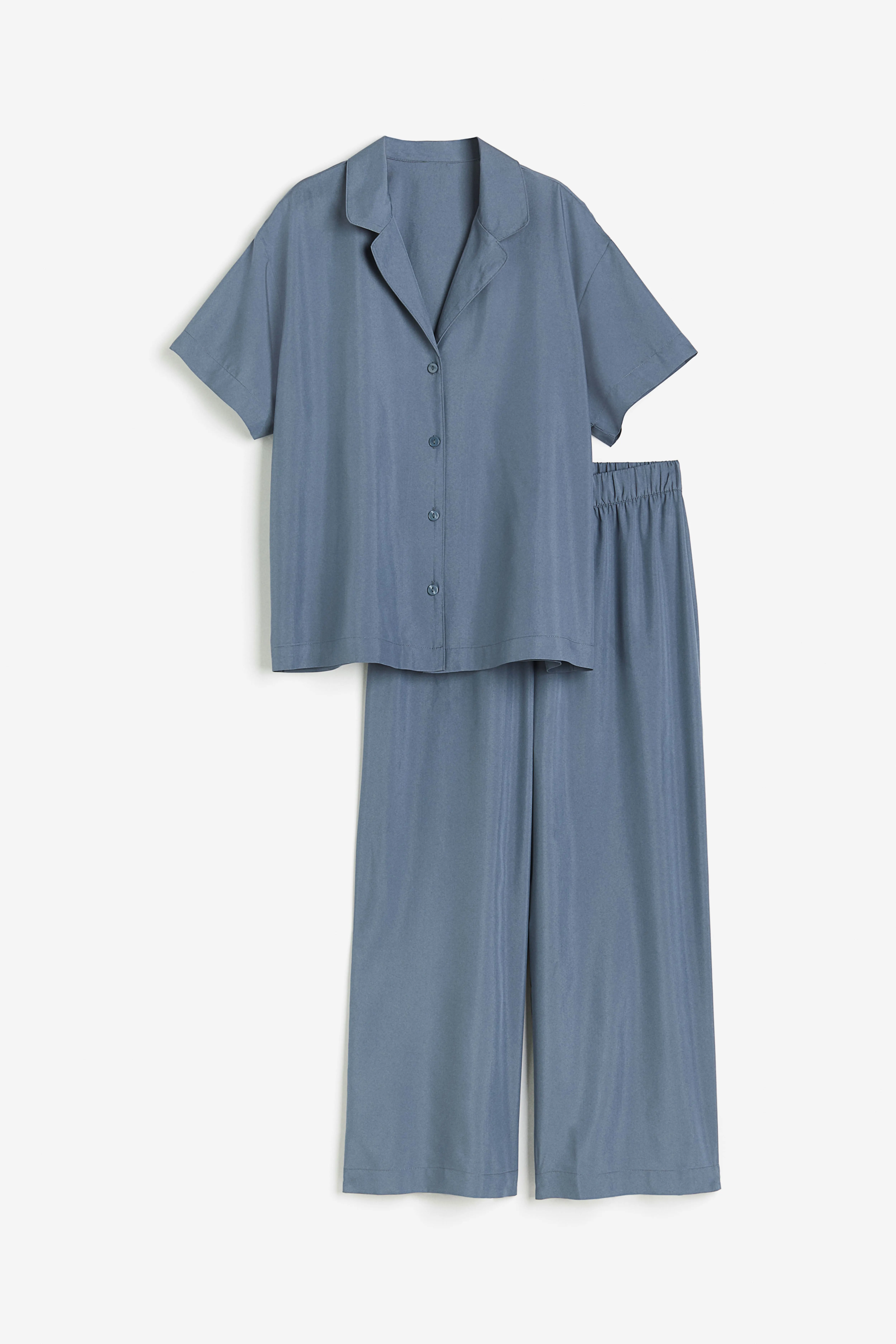 Modal-blend pyjamas - Short sleeve - Pigeon blue - Ladies | H&M GB