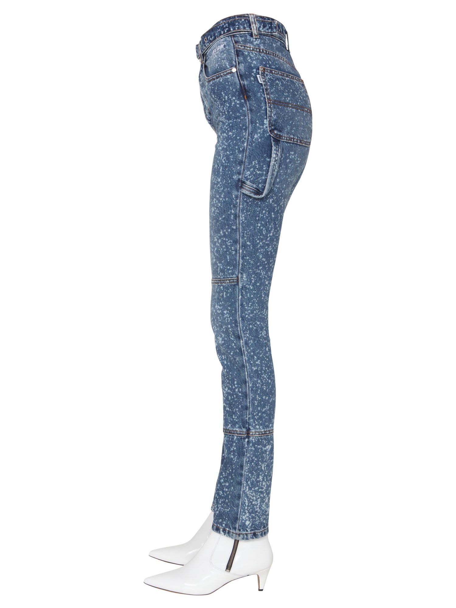 MSGM    HIGH WAIST SKINNY FIT JEANS WITH BELT