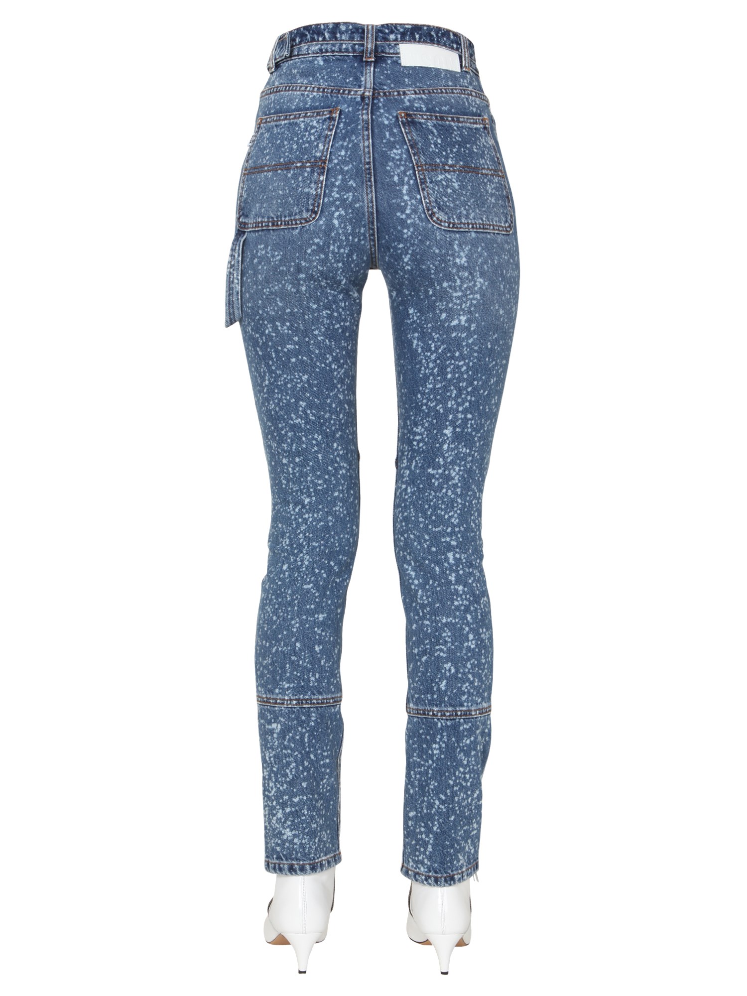 MSGM    HIGH WAIST SKINNY FIT JEANS WITH BELT