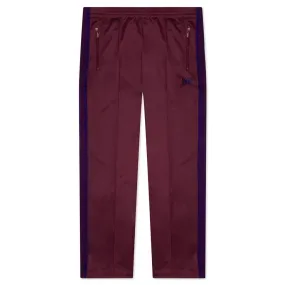 Narrow Track Pant Poly Smooth - Wine