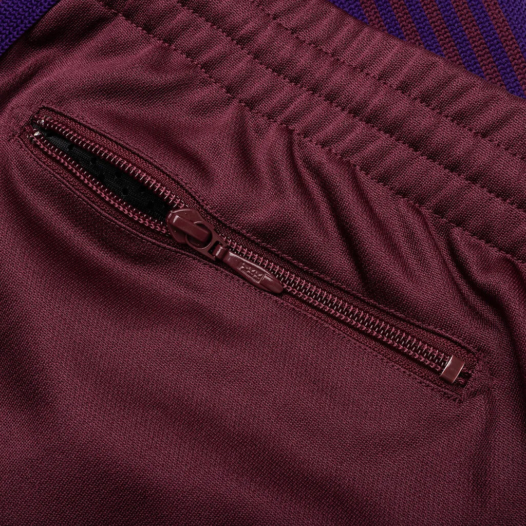 Narrow Track Pant Poly Smooth - Wine