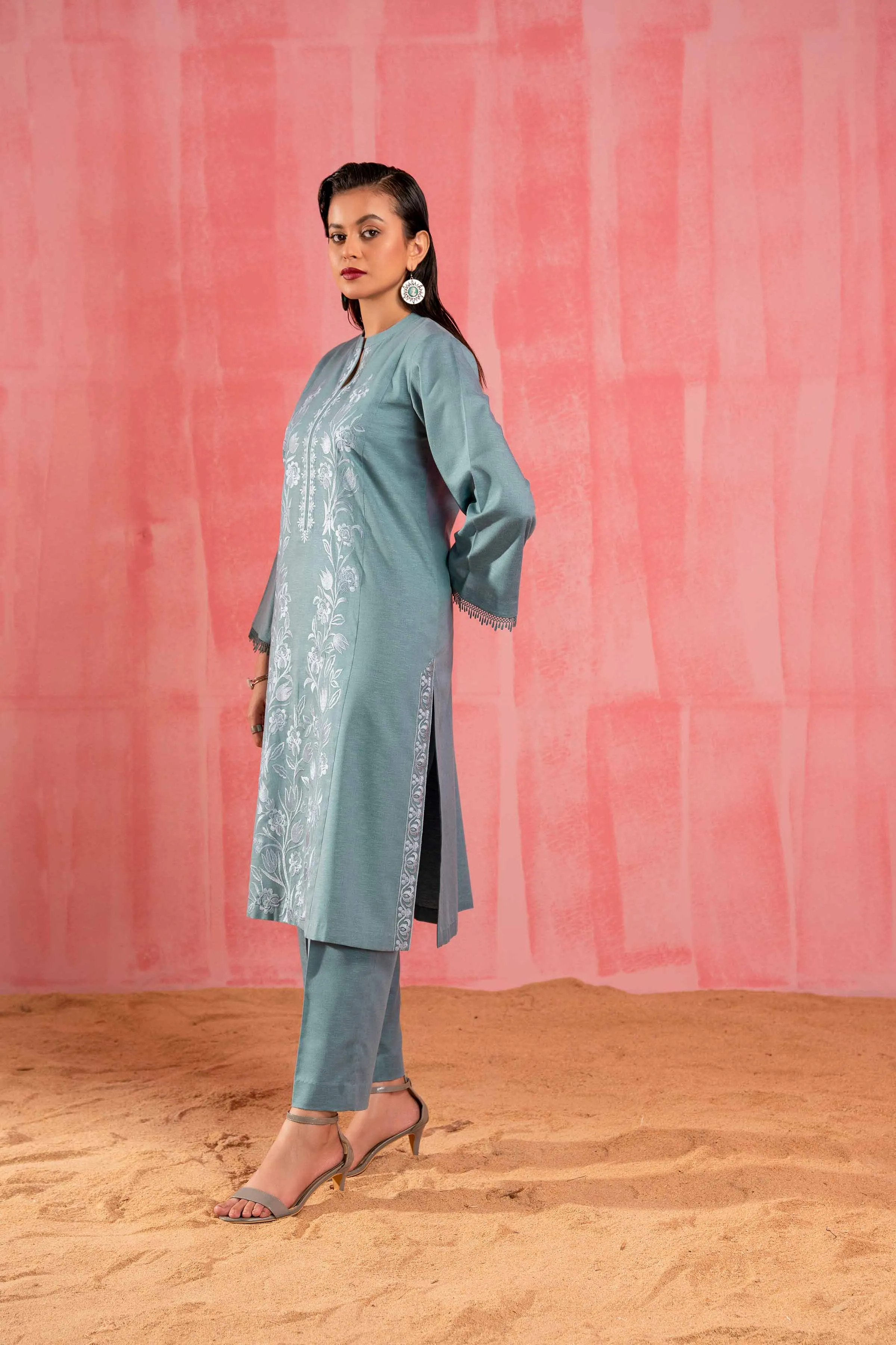 Nishat With You Unstitched Embroidered Karandi 2Pc Suit - 42303251