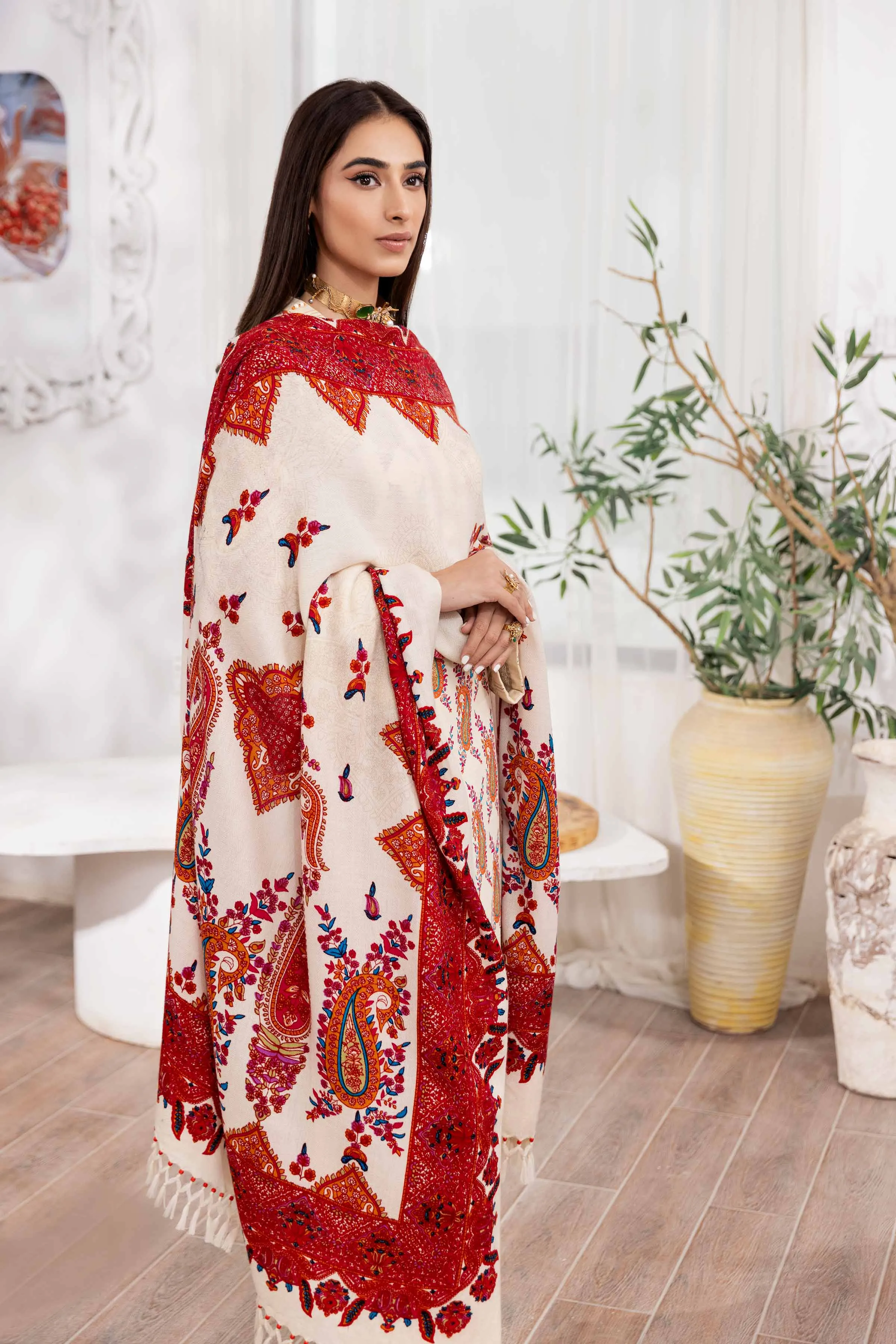 Nishat With You Unstitched Embroidered Khaddar 3Pc Suit - 42303011