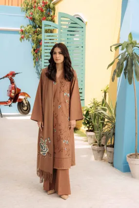 Nishat With You Unstitched Embroidered Khaddar 3Pc Suit - 42303088