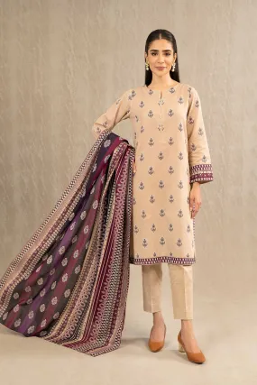 Nishat With You Unstitched Printed Khaddar 3Pc Suit - 42303223