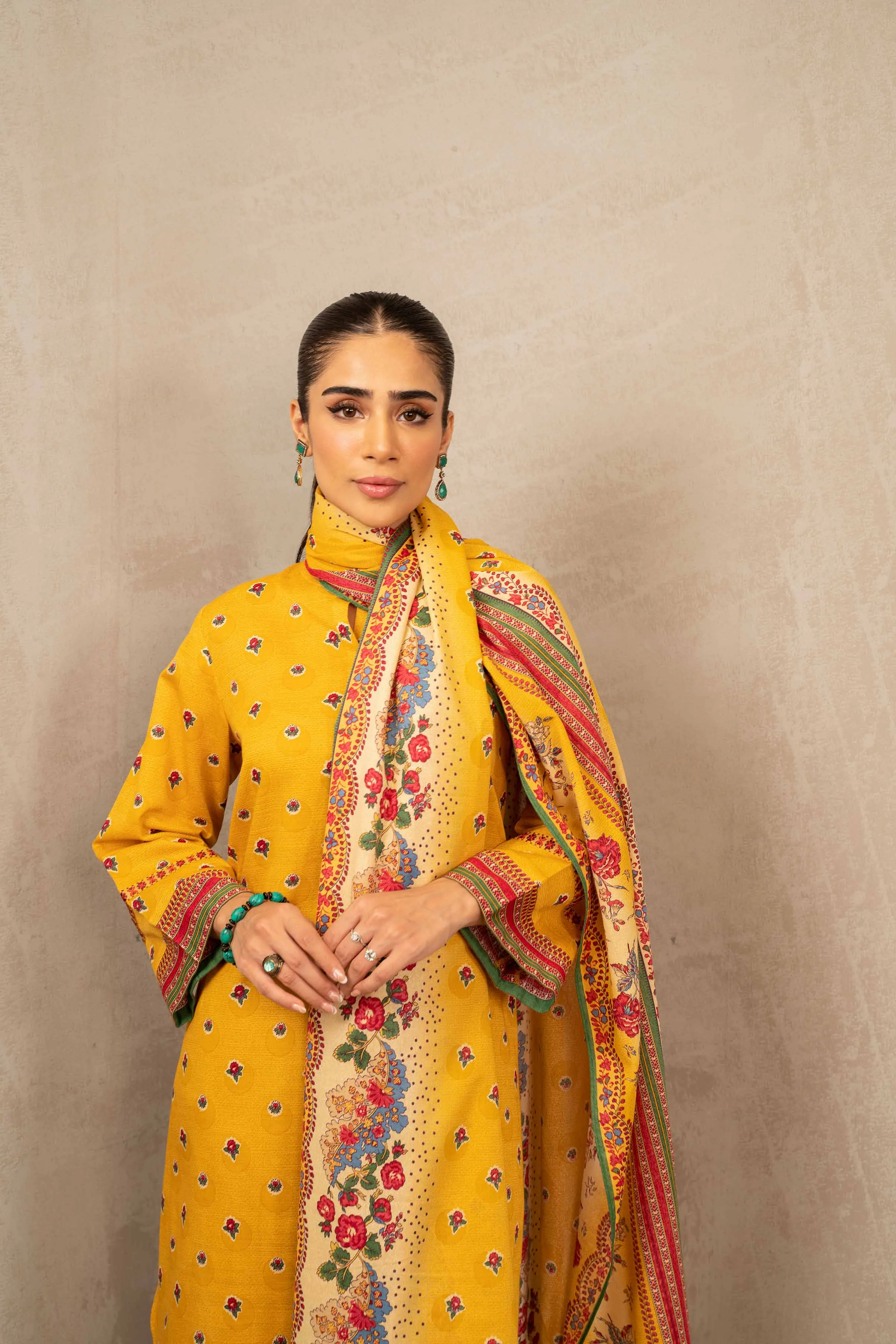 Nishat With You Unstitched Printed Khaddar 3Pc Suit - 42303225