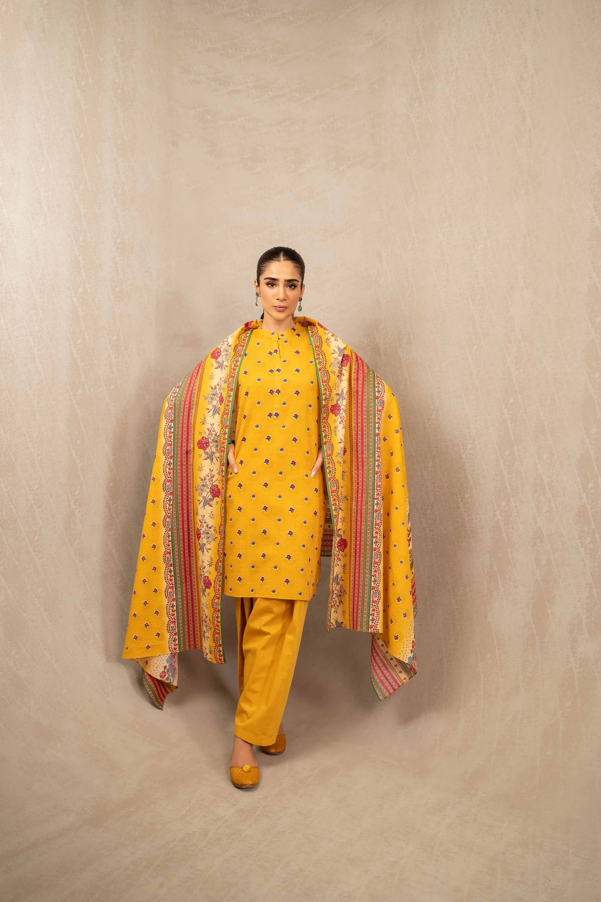 Nishat With You Unstitched Printed Khaddar 3Pc Suit - 42303225